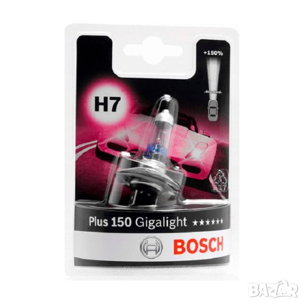 BOSCH H7 Gigalight Plus 150% халогенна крушка, снимка 1