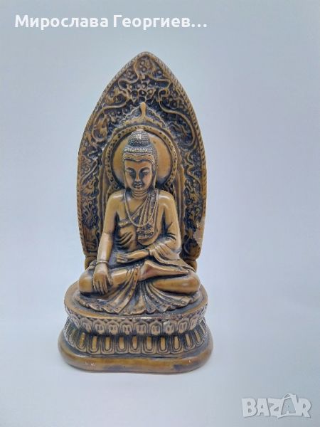Стара, много детайлно изработена фигура на Буда, снимка 1