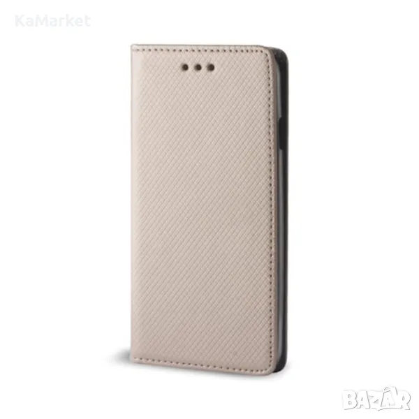 Калъф тефтер флип bSmart Magnet Book страничен, За Xiaomi Redmi Note 13 Pro 5G, Златист, снимка 1