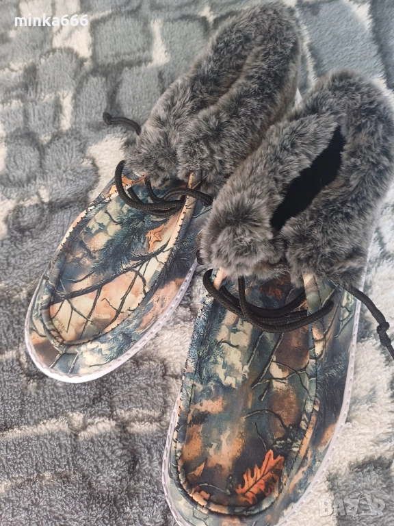 Ново!-Дамски боти с пух., снимка 1