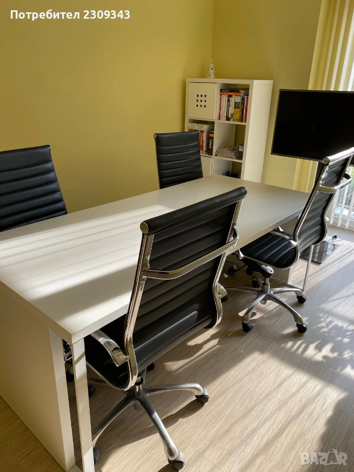 Конферентна маса, бяла , снимка 1