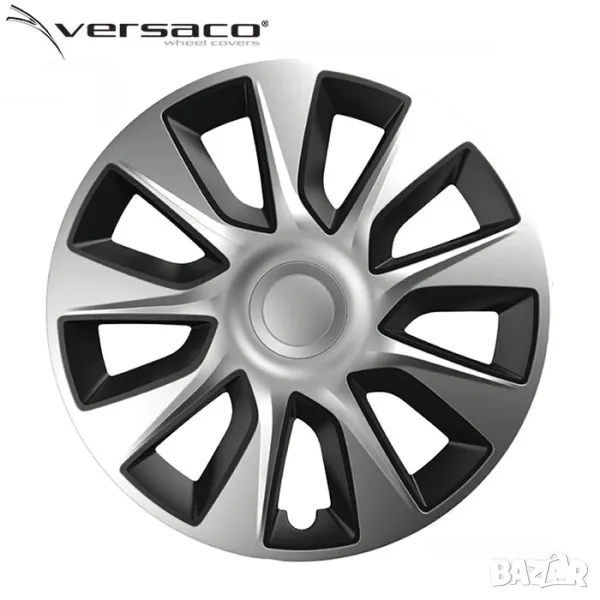 Тасове за джанти Versaco Stratos Silver / Black, снимка 1