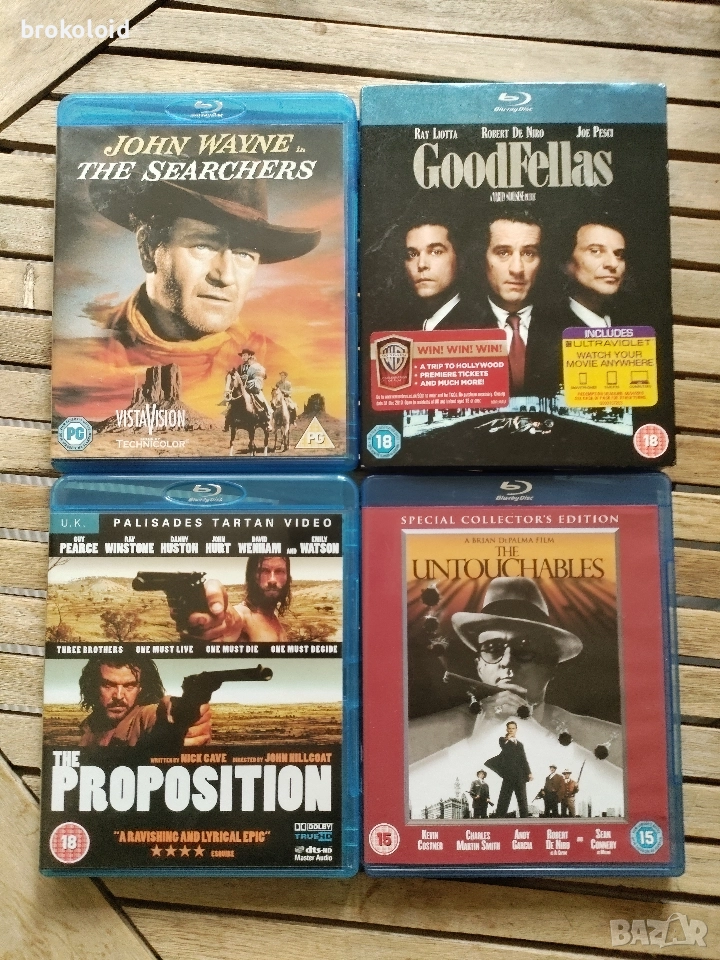 Searchers Търсачите Goodfellas Proposition Untouchables Недосегаемите блу рей blu ray филми, снимка 1