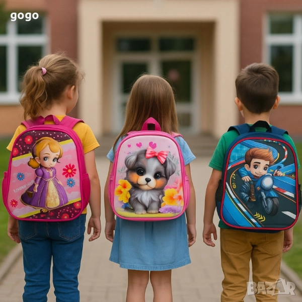 Детски ранички с цветни герои – стил и удобство за училище и игри, снимка 1