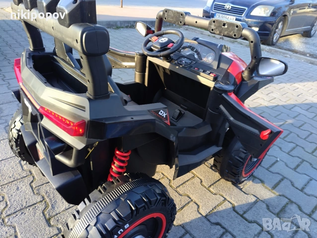 X двуместен акумулаторен джип BEAST 4x4 червен, снимка 10 - Детски велосипеди, триколки и коли - 53569507