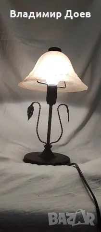 Нощна лампа от ковано желязо , снимка 3 - Настолни лампи - 50433493