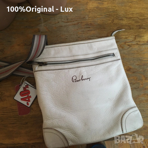 BURBERRY-Оргинал-100%.ЕСт.кожа!, снимка 4 - Чанти - 52867543