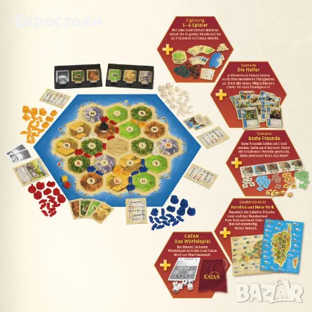 Настолна игра Kosmos Catan Big Box, с 4 сценария, снимка 5 - Настолни игри - 47297044