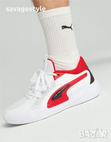 Мъжки маратонки PUMA Court Rider Chaos Team Basketball Shoes White/Red, снимка 7 - Маратонки - 45958919