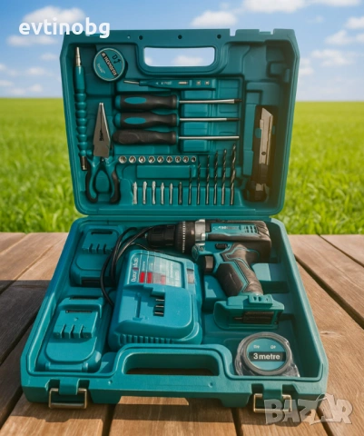 Комплект акумулаторен винтоверт – 30 части, снимка 5 - Винтоверти - 53828429