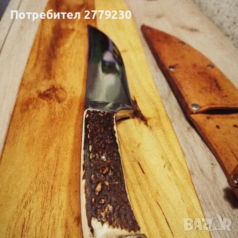 Ловен нож много масивен с дръжка от рог на Елен. Нов!, снимка 6 - Ножове - 49909678