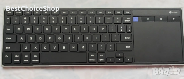 Безжична клавиатура, Bluetooth с тъчпад, съвместима с Windows, MacOS, iOS и Android, QWERTY - черна, снимка 4 - Клавиатури и мишки - 53200933