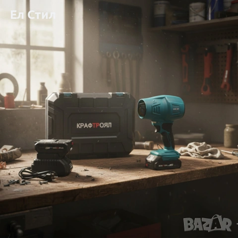 Акумулаторна турбо духалка 36V – Мощен въздушен пистолет с 2 батерии 8Ah и куфар