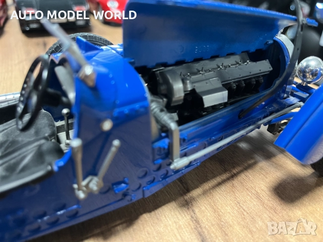 BBURAGO метална колекционерска количка BUGATTI TYPE 59 1934г. 1:18, снимка 3 - Колекции - 52324698