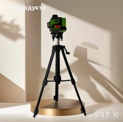 4D Лазерен Нивелир с 16 Линии (Четири Точков), Самонивелиращ се, със Зелен Лазер с тринога, снимка 12 - Измервателни инструменти - 52964375