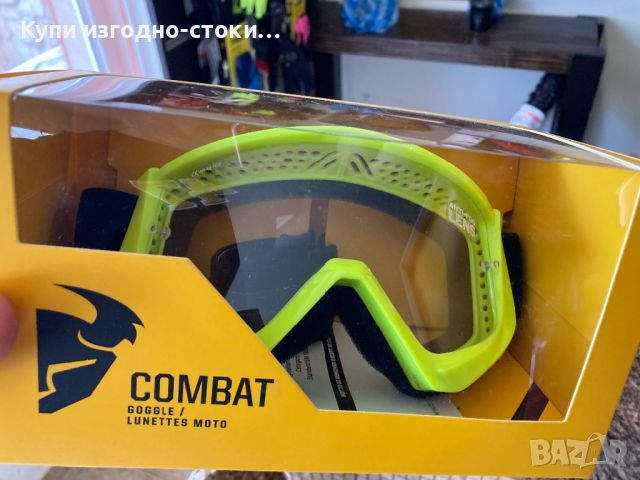 Мотокрос очила - Thor Combat Antifog зелени, снимка 2 - Други спортове - 46192409