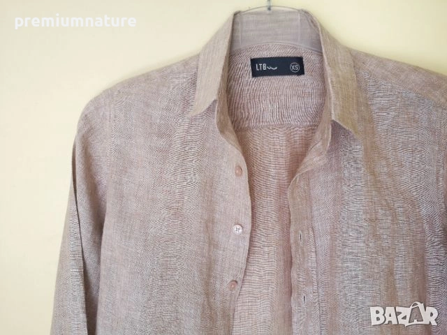 🏕️ ОФЕРТА → LTB / мъжка елегантна ленена риза ○, снимка 5 - Ризи - 53928031