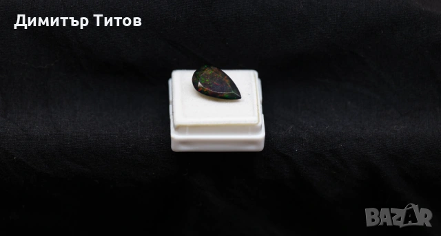 3.46кт Натурален Черен Опал, снимка 3 - Колиета, медальони, синджири - 53738150