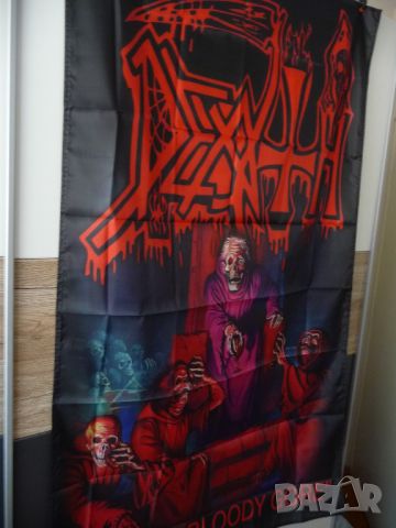 Death знаме флаг дет метъл тежка музика обложка албум метал , снимка 2 - Декорация за дома - 45307696