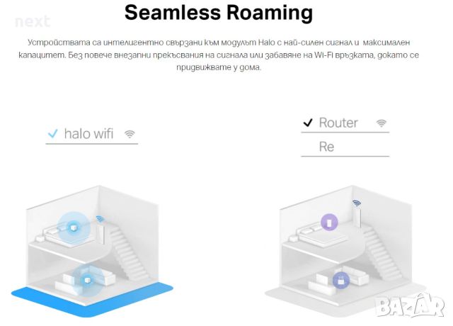 Mesh Wi-Fi система за целия дом Halo S12 AC1200 + Гаранция, снимка 9 - Рутери - 45353725