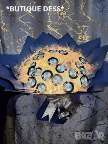 Светещ букет "BMW", снимка 2 - Подаръци за жени - 53189779