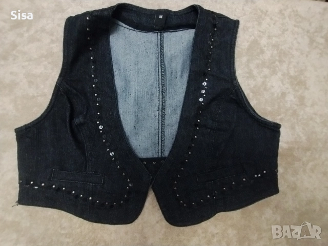 Дамско дънково елече размер М-Л 