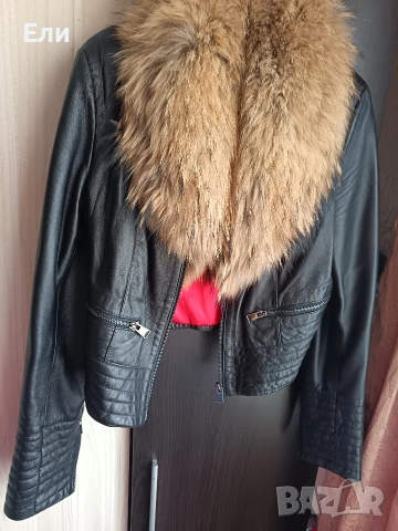 Кожено яке естествена кожа размер М, снимка 2 - Якета - 53228770