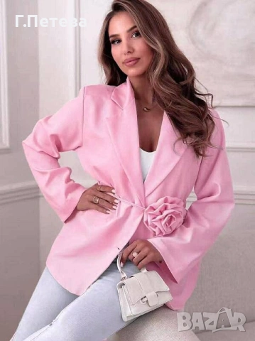 Дамско елегантно сако с роза, снимка 5 - Сака - 53556290