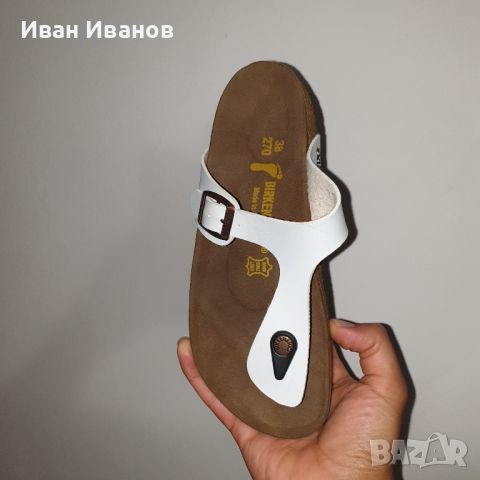 чехли Birkenstock Gizeh 0543761 Бял номер 38, снимка 11 - Чехли - 46542375