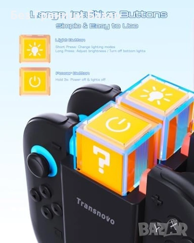 Нов док Nintendo Switch 2 / OLED зарядна станция за 6 контролера RGB за геймъри игри, снимка 7 - Други игри и конзоли - 54092473