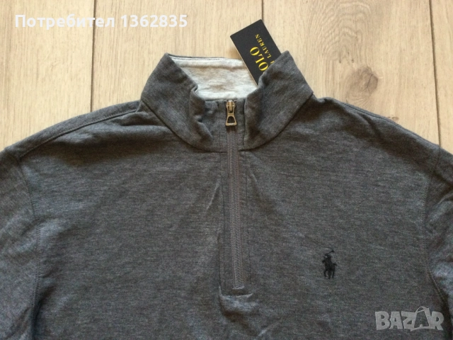 НОВА оригинална сива фланела блуза POLO RALPH LAUREN размер S от САЩ, снимка 6 - Блузи - 52828968