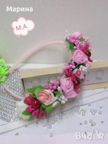 Китка за глава, вариант 31, снимка 5 - Аксесоари за коса - 54183239