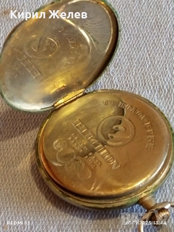 Стар джобен часовник CHRONOMETERS ELECTION рядък за КОЛЕКЦИОНЕРИ 52233, снимка 7 - Антикварни и старинни предмети - 52479001