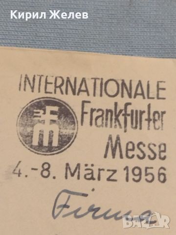 Стар пощенски плик с марки и печати 1955г. Франкфурт Германия за КОЛЕКЦИЯ ДЕКОРАЦИЯ 46051, снимка 4 - Филателия - 46396412