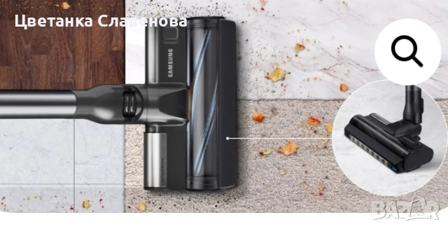 Безкабелна  прахосмукачка  Samsung VS20B95C43W/WD 210 W, снимка 6 - Прахосмукачки - 52237680