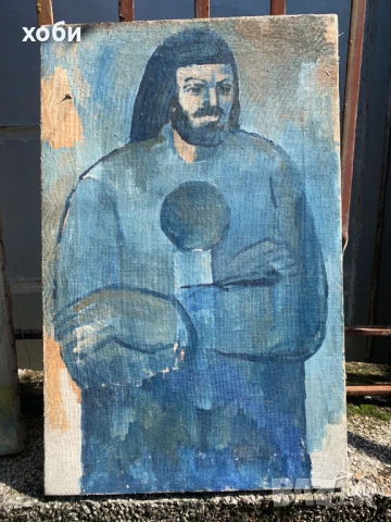 Стара картина маслени бои портрет