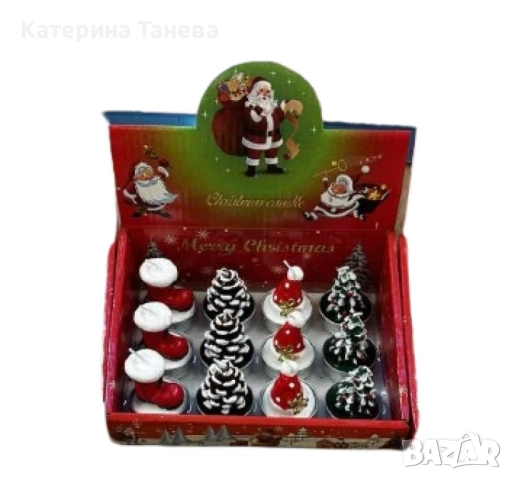 12 Коледни ароматни чаени свещи в кутия, снимка 5 - Декорация за дома - 51890393