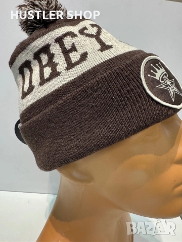 Мъжка зимна шапка OBEY, снимка 2 - Шапки - 52792506