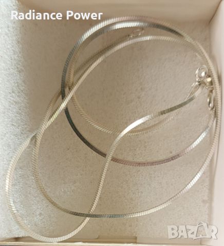 Сребърна верижка Змийска плетка, снимка 1 - Колиета, медальони, синджири - 45521825