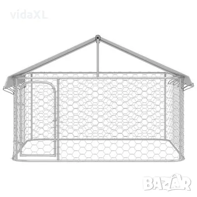 vidaXL Дворна клетка за кучета с покрив, 200x200x150 см（SKU:171498）, снимка 2 - За кучета - 48560449