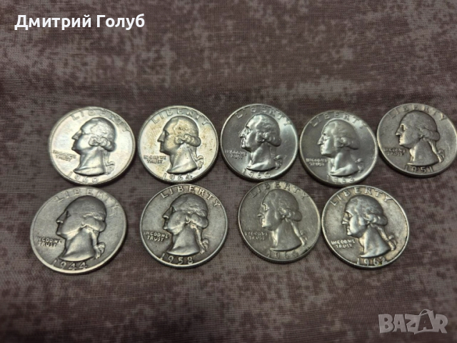Сребърни четвъртини на САЩ, снимка 1