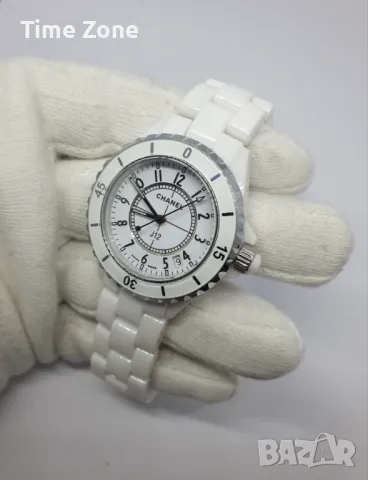 Chanel J12 38mm White Ceramic White Dial Дамски от Недраскаема Бяла Керамика , снимка 4 - Дамски - 47991823