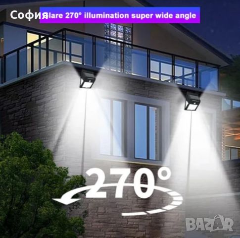 Соларна LED лампа, мощност 6W, светлинен поток 600lm, със сензор за движение, снимка 3 - Соларни лампи - 46469811