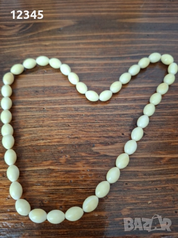 Старо колие от слонова кост, снимка 3 - Колиета, медальони, синджири - 54074636