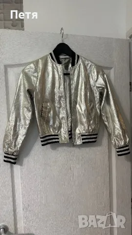 Сребристо пролетно яке за момиче, снимка 1