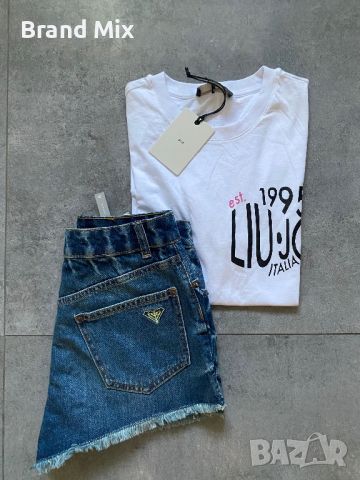 Liu Jo + Roxy тениска+къси дънки, снимка 3 - Дънки - 46418701