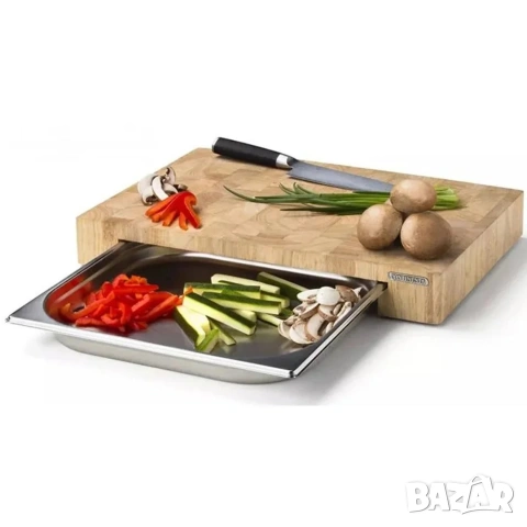 Дъска за рязане Continenta с чекмедже от неръждаема стомана
