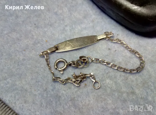 ИЗЯЩНА ИТАЛИАНСКА СРЕБЪРНА ГРИВНА СРЕБРО 925 ITALY с БЯЛА ПОЗЛАТА и ГРАВИРАНО СЪРЧИЦЕ 43380, снимка 10 - Гривни - 49704672