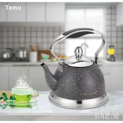 Висококачествен чайник с фина цедка, 1L, снимка 2 - Аксесоари за кухня - 45773525