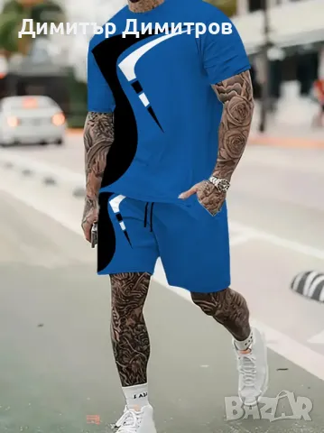 Летни комплекти-тениска и бермуди Размер L 50-25 лв, снимка 3 - Спортни дрехи, екипи - 50157075